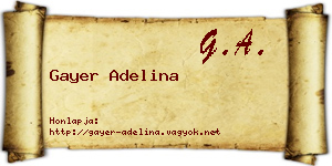 Gayer Adelina névjegykártya